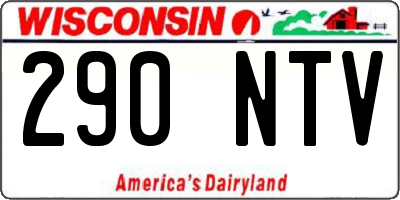 WI license plate 290NTV