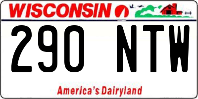 WI license plate 290NTW