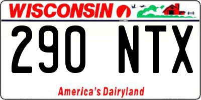 WI license plate 290NTX