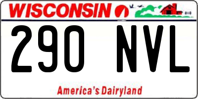 WI license plate 290NVL