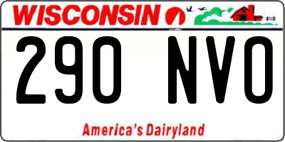 WI license plate 290NVO