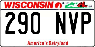 WI license plate 290NVP
