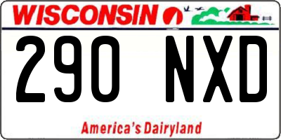WI license plate 290NXD