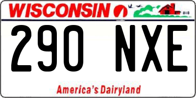WI license plate 290NXE