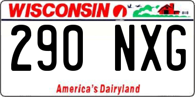 WI license plate 290NXG