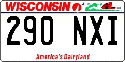 WI license plate 290NXI