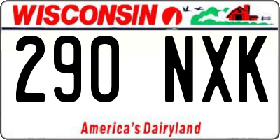 WI license plate 290NXK