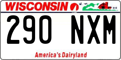 WI license plate 290NXM