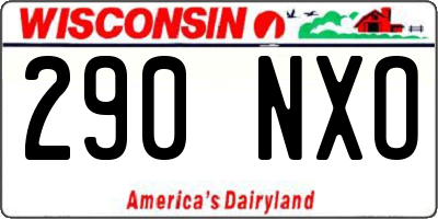 WI license plate 290NXO