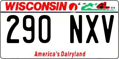 WI license plate 290NXV