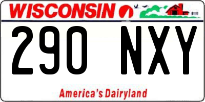 WI license plate 290NXY