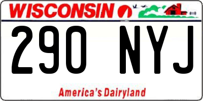 WI license plate 290NYJ
