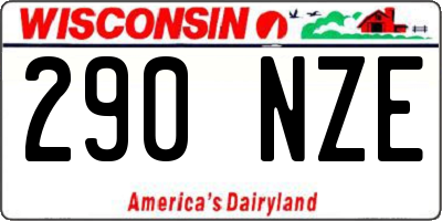 WI license plate 290NZE