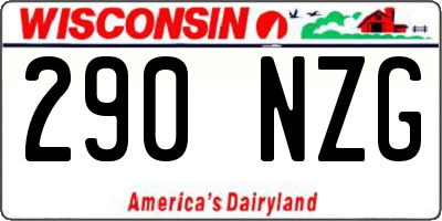 WI license plate 290NZG