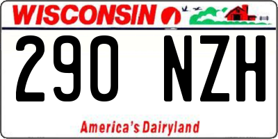 WI license plate 290NZH