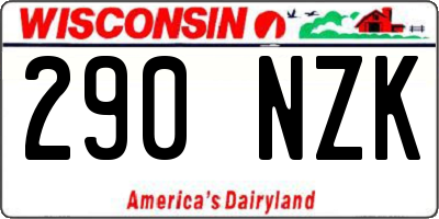 WI license plate 290NZK