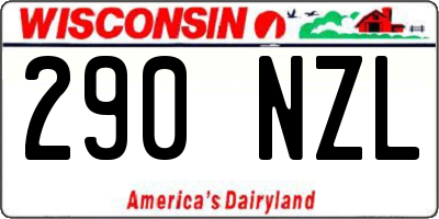 WI license plate 290NZL