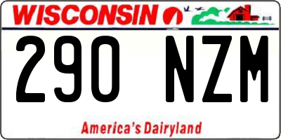 WI license plate 290NZM