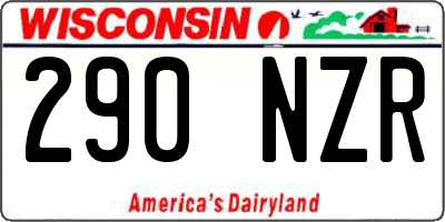 WI license plate 290NZR