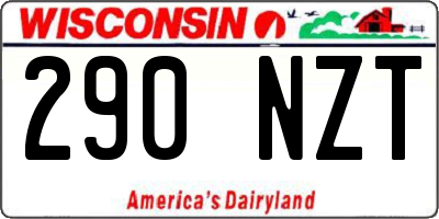 WI license plate 290NZT