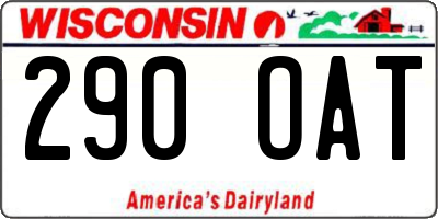 WI license plate 290OAT