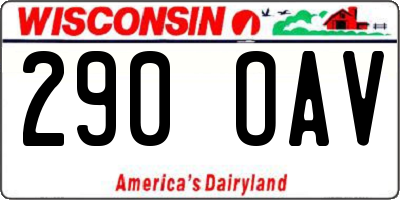 WI license plate 290OAV