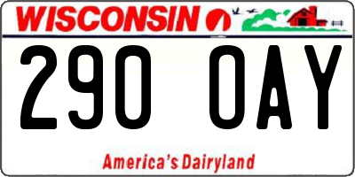 WI license plate 290OAY