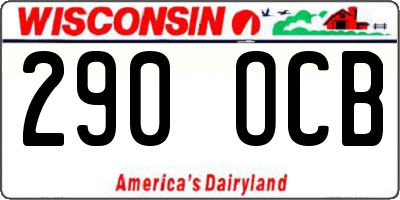WI license plate 290OCB