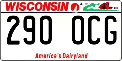 WI license plate 290OCG
