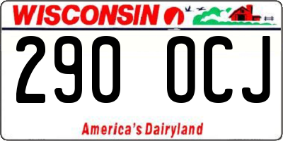 WI license plate 290OCJ