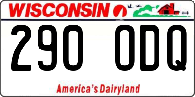 WI license plate 290ODQ