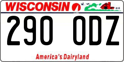 WI license plate 290ODZ