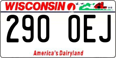 WI license plate 290OEJ