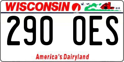 WI license plate 290OES