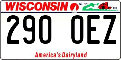 WI license plate 290OEZ