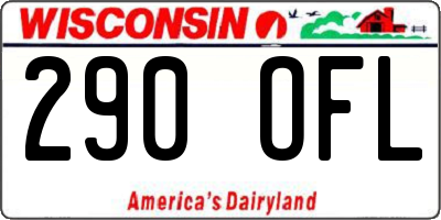 WI license plate 290OFL