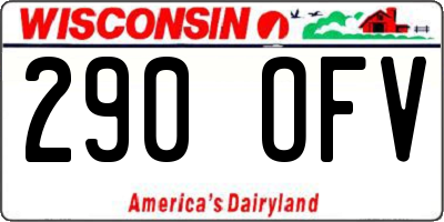 WI license plate 290OFV