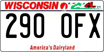 WI license plate 290OFX