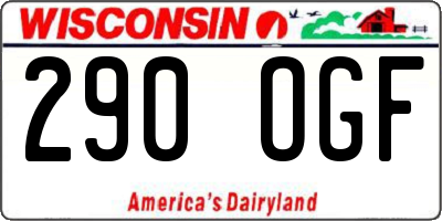 WI license plate 290OGF