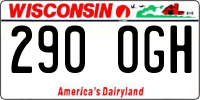 WI license plate 290OGH