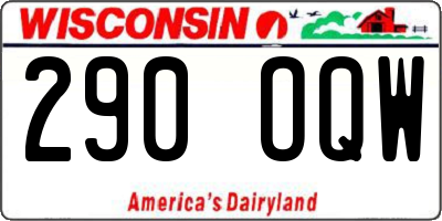 WI license plate 290OQW