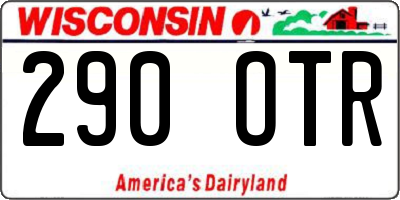WI license plate 290OTR