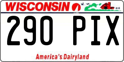 WI license plate 290PIX
