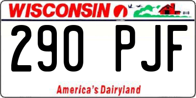 WI license plate 290PJF