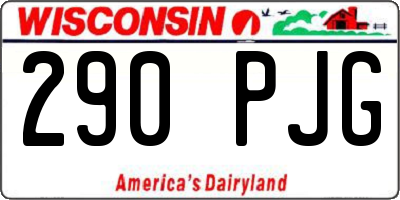 WI license plate 290PJG