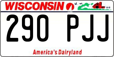 WI license plate 290PJJ