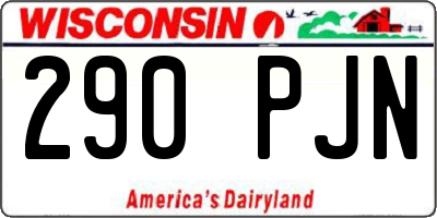 WI license plate 290PJN