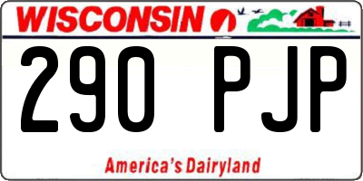 WI license plate 290PJP