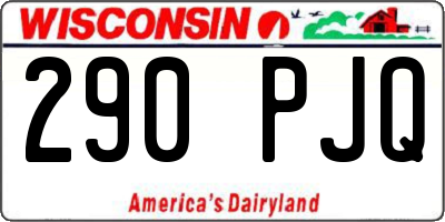 WI license plate 290PJQ