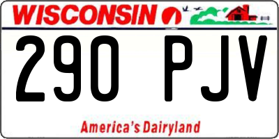 WI license plate 290PJV